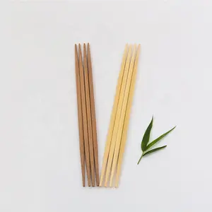 Produk Baru Bambus Murni Kualitas Baik Logo Kustom OEM Dua Titik Sumpit Bambu Sekali Pakai Ganda