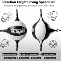 Ballon de vitesse de boxe professionnel en cuir OEM, cible de réaction pour la gym, la maison, le fitness et l'entraînement Sanda