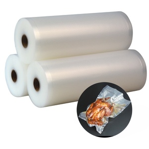 Kantong Vakum Segel Panas Berkualitas Tinggi, Cetak Kustom, Food Grade, Laminasi PA PE, Embossed, Roll, untuk Penyimpanan Makanan - Product Image 1
