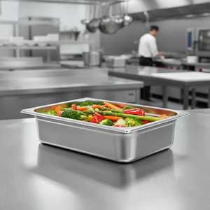 Bandeja GN de Acero Inoxidable de Grado Comercial para Alimentos, Estilo USA/EU, para Restaurantes, Hoteles, Buffet o Uso en la Cocina - Product Image 1