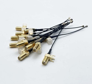 อะแดปเตอร์สายเชื่อมต่อ RF 90องศา PCB SMA ตัวเมียมุมขวาไปยัง <span class=keywords><strong>IPX</strong></span> 1.13สายโคแอกเซียลชุบทอง50 - Product Image 2