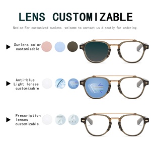 Du lịch Phong Cách Kính mắt 2024 khung quang học mới tiến bộ Kính mắt thiết kế thời trang khung hình bầu dục cho nam giới phụ nữ chơi game - Product Image 2
