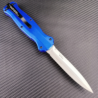 Couteau pliant BM 3300BK, lame en acier D2, manche en aluminium bleu, couteau utilitaire EDC, couteau de chasse, camping en plein air, logo personnalisé