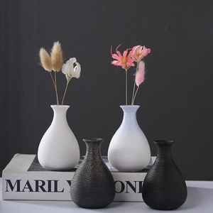 Miniature Size White Creative Decorative <b>Small</b> Ceramic Vase With Hydroponic Function for <b>Desk</b> Home Decor Display - Product Image 3