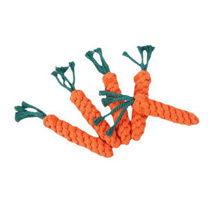 Jouet à mâcher pour chien en forme de carotte, vente en gros, jouets à mâcher en corde de coton tressée à la main pour chiens - Product Image 5