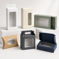 Individuell Bedruckte Kartonbox mit Fenster Verpackung Schlitzkarton PET-Fenster Faltbare Geschenkbox für OEM ODM Service