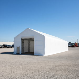 Cobertizo de Almacenamiento de PVC de Alta Resistencia con Estructura de Doble Viga de 30' x 80' con Puertas de Acceso para Vehículos, Equipo de Estacionamiento - Product Image 2