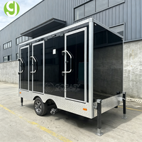 Remorque de toilettes mobiles de luxe sur mesure GoEasy 3 Stall, toilettes portables VIP pour camping-car