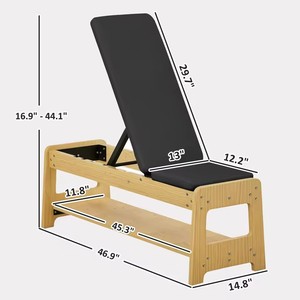Panca con manubrio in legno regolabile e dispositivo di assistenza per la casa per il Fitness per gli uomini e le donne volano con sedia da Pess - Product Image 4