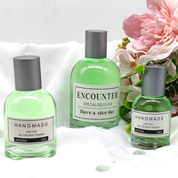 Ensemble complet de flacons de parfum avec marquage à chaud et pulvérisateur à pompe, logo personnalisé, emballage en verre transparent/couleur personnalisée, options de taille personnalisées