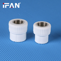 IFAN Promotion : Raccord en T injecté pour tuyauterie PPR, connecteur égal en plastique blanc pour plomberie