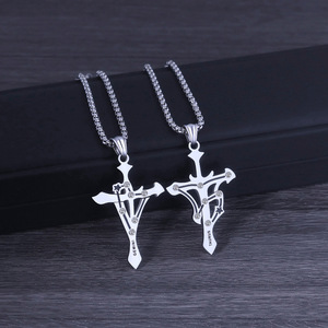 Colliers de luxe étanches en acier inoxydable 316, motif croix et signe astrologique, pour femmes et hommes, collection 2025 - Product Image 2