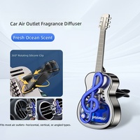 Diffuseur de parfum pour voiture en forme de guitare, rechargeable, désodorisant automobile, décoration intérieure de voiture avec notes musicales
