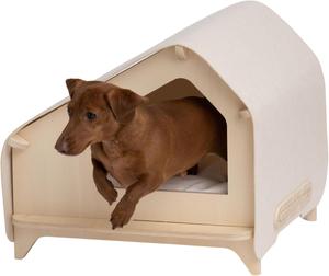 Casa para Gatos – Cama Cubierta para Mascotas de Interior con Cojín y Rascador |   Casa Rascador de Madera para Gatos, Gatitos y Perros Pequeños - Product Image 2