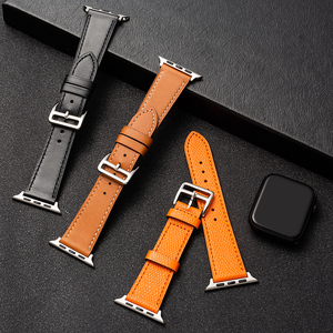 정품 가죽 시계 밴드 스트랩 금속 핀 버클 38/40/42/44mm 애플 시계 교체 팔찌 남성 여성 밴드 액세서리 - Product Image 2