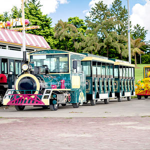 <span class=keywords><strong>Train</strong></span> touristique urbain entièrement fermé à 42 places, tout-terrain, résistant aux intempéries, sans rails, électrique, pour enfants - Product Image 1