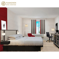 Ramada Ensembles de Chambre à Coucher Luxe en Bois Massif MDF Complets pour Hôtel 5 Étoiles Sur Mesure