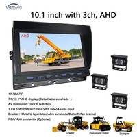 10.1 pouces 1080 AHD 3CH Split TFT LCD moniteur CVBS double moniteur MDVR pour Bus camion tracteur avec affichage tête haute caractéristiques