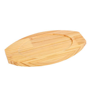 <span class=keywords><strong>Plat</strong></span> <span class=keywords><strong>à</strong></span> <span class=keywords><strong>gratin</strong></span> ovale en fonte avec base en bois gusseisen servierpfanner plancha de hierro fundido - Product Image 4