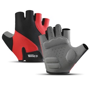 Half <b>Finger</b> Polyester Sports Cycling Gloves Breathable Shockproof Touchscreen Compatible Motorcycle Gloves for Racing <b>Bike</b> - Product Image 4