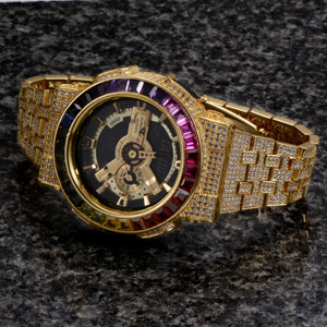 <span class=keywords><strong>Correa</strong></span> <span class=keywords><strong>de</strong></span> <span class=keywords><strong>Reloj</strong></span> <span class=keywords><strong>de</strong></span> Lujo Hecha a Mano con Plata <span class=keywords><strong>de</strong></span> Ley 925 y Moissanita VVS D para GA110/100 - Product Image 5