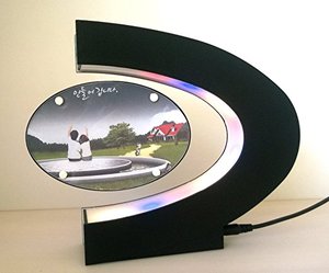 Marco de foto en forma de C Maglev levitación marco con LED luz <span class=keywords><strong>hogar</strong></span> luz decorativa - Product Image 2