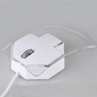 Souris d'ordinateur filaire USB lumineuse en forme de flèche originale