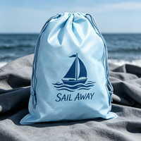 Sac de rangement multi-usages léger, pliable, portable, écologique, en non-tissé, avec cordon de serrage, personnalisé pour chaussures, cadeaux, petits objets