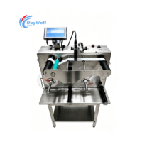 Machine de rembobinage et de codage LASER-130/150 pour étiquettes de chaussures et de vêtements, avec compteur de codage séquentiel GS1 DataMatrix haute précision et arrêt automatique