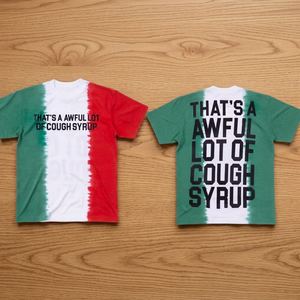 เสื้อยืดพิมพ์ลาย "That's A Awful Lot Of Cough Syrup" แขนสั้น คอกลม ผ้าเจอร์ซีย์ลำลอง สำหรับผู้ชาย สีเขียว ขาว แดง - Product Image 2
