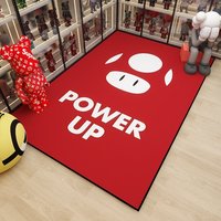 Tapis 3D Super Mario - Tapis en peluche doux antidérapant pour la chambre des enfants, la chambre à coucher, le salon, la zone de jeux, la décoration de la maison