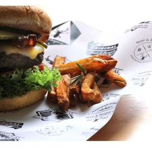 Custom Print logo Wax Paper <b>Sheets</b> with Adhesive High Quality Sandwich Wrap Paper Wholesale Wax Paper - Product Image 2