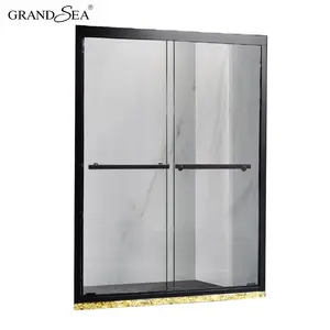 Hot Sale OEM Custom Bathroom Stainless Steel Frame Swing Frosted Tempered Glass Shower Door