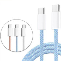 Câble de charge tressé 1M 60W Type C vers Type C pour iPhone 15, câble de charge rapide 60W pour iPhone 15 Pro Max