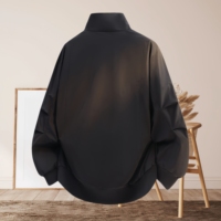 Veste décontractée grande taille pour homme, légère, confortable, coupe-vent, col montant, personnalisable avec logo, pour le travail et les activités de plein air