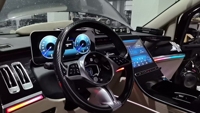 Monitor mobil GPS sistem ganda LCD 12.8 inci dengan Panel instrumen Digital koneksi USB untuk Vito S Maybach 2024 upgrade kendaraan