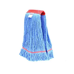 Tête de rechange pour vadrouille humide en coton à bout en boucle pour bandeau industriel robuste de 5 pouces O-Cleaning, recharge de vadrouille à fil torsadé 4 plis réutilisable