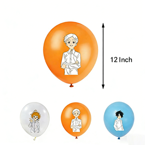 Juego <span class=keywords><strong>de</strong></span> Artículos para Fiesta <span class=keywords><strong>de</strong></span> The Promised Neverland, Decoraciones para Fiesta, Pancarta, Globos, Adornos para Cupcakes, Artículos para Fiesta <span class=keywords><strong>de</strong></span> Fans del Anime - Product Image 4