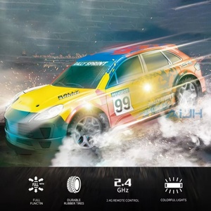 Voiture télécommandée 2.4G, voiture de sport RC avec éclairage coloré, coque en PVC, voiture de course RC 1/18, jouets de drift, voiture haute vitesse - Product Image 2