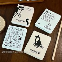 Cuaderno de Papel con Diseño de Gato de Dibujos Animados, Estilo Moderno, con Páginas en Blanco, para Notas de Estudiantes y Regalo