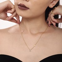Ensemble collier, bracelet, boucles d'oreilles et bague en acier inoxydable plaqué or 18 carats avec zircone, en forme de cœur, 26 lettres, YML & Mini