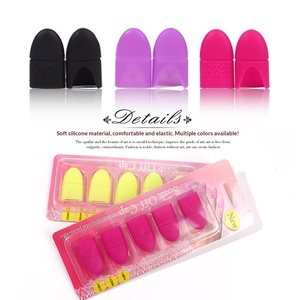 Nouveaux outils de nail art : Gants de protection en silicone souple pour dissolvant de vernis à ongles et résine, forme goutte d'eau, lot mixte de 6 couleurs - Product Image 4