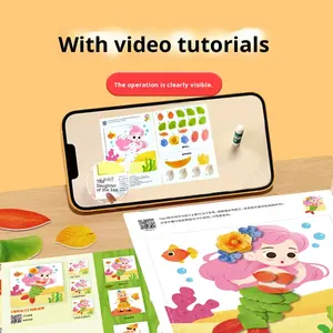 مجموعة مواد حرفية إبداعية للأطفال لرسم الأوراق، ألبوم عينات نباتية من الورق المقوى، لعبة تعليمية - Product Image 3