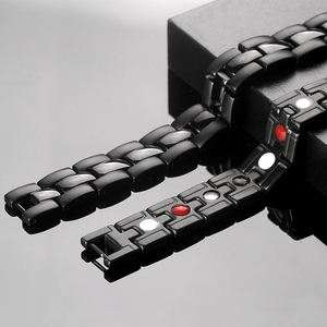 Bracelet magnétique à énergie quantique, protection EMF, bracelet en <span class=keywords><strong>pierre</strong></span> énergétique, bracelet de thérapie magnétique, bracelet à énergie scalaire japonaise - Product Image 1