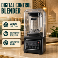 Mixeur Commercial Robuste 2200W, Mixeur Numérique Insonorisé, Pots de 1,8L à 4,5L pour Restaurants et Hôtels