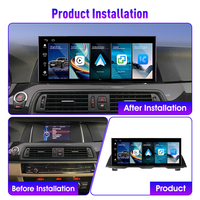 Radio para Auto KUNFINE de 12.3 Pulgadas con Sistema Linux para BMW Serie 5 F10 2009-2017, Sistema NBT CIC, Reproductor Multimedia, GPS, Navegación, Carplay