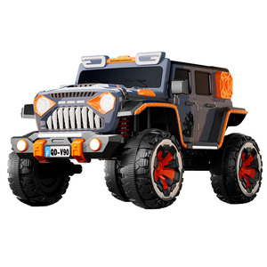 Grande <span class=keywords><strong>voiture</strong></span> <span class=keywords><strong>électrique</strong></span> pour enfants avec ceinture <span class=keywords><strong>de</strong></span> sécurité 5 points, télécommande, monster truck pour enfants - Product Image 5