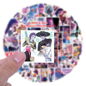 55/110 autocollants KPoped Demoned Hunters Graffiti, autocollants en <span class=keywords><strong>vinyle</strong></span> imperméables à faire soi-même pour skateboard, bagages, ordinateur portable - Product Image 3