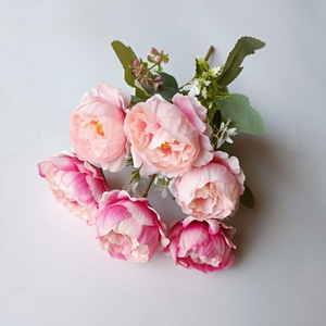<span class=keywords><strong>Bouquet</strong></span> di Peonie Artificiali all'Ingrosso con 6 Teste, <span class=keywords><strong>Bouquet</strong></span> di Rose in Seta <span class=keywords><strong>per</strong></span> Decorazioni Matrimoniali e Feste - Product Image 5