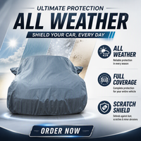 Housse de voiture universelle en tissu non tissé de luxe - Protection solaire, imperméable, anti-givre, anti-vent et anti-neige